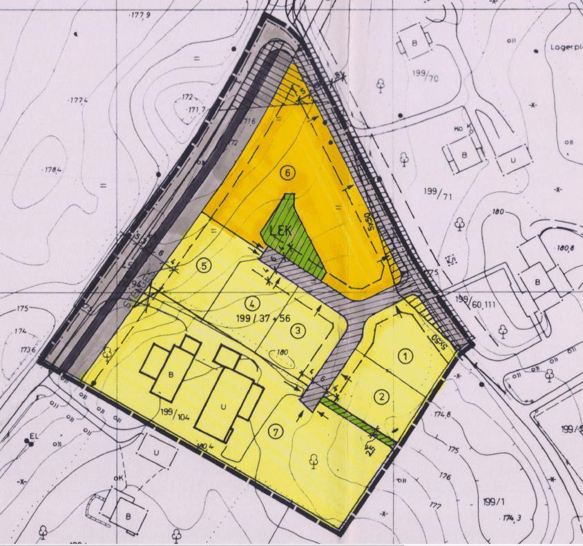 Figur 4: Utsnitt av reguleringsplan for Gnr. 199 bnr. 37+56 m.fl., Sætregreina. Plannr. 305: Furuseth slakteri, vedtatt 14.06.