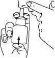 6. Fjern pumpespissen fra neseboret. Bøy hodet bakover noen få sekunder slik at væsken sprer seg bakover i nesen. 7. Rengjør pumpespissen.