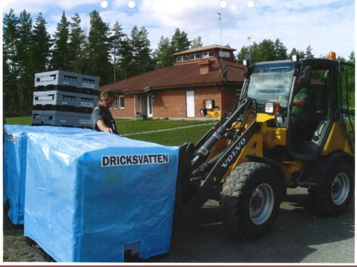 VAKA, nasjonal beredskap i Sverige Krisestøttegruppe Seks depoter for utstyr for nødvannforsyning Kostnadsfri