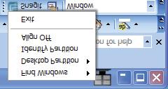 3. Bildeoptimering Desktop partition(skrivebordspartisjone n) er tilgjengelig fra tittellinjen i det aktive vinduet.