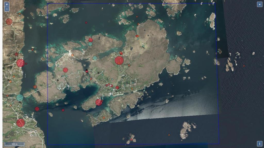 Kart 1: Kart over Uttian i Frøya kommune.