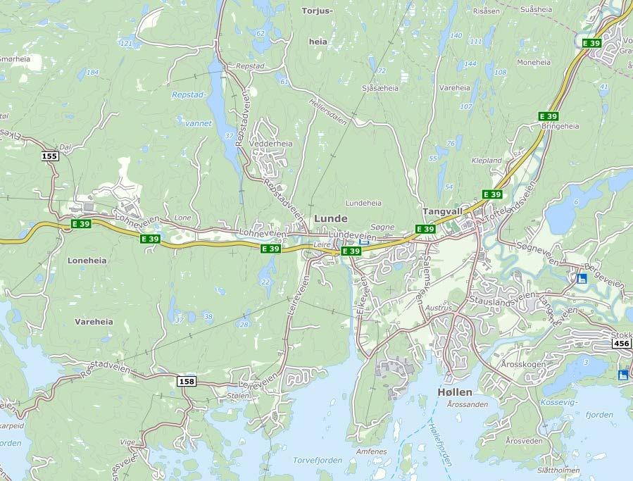 2 Innledning Tiltakshaver Stig Trydal har satt i gang detaljreguleringsarbeid i Tangheia-Osebakken -området i Søgne kommune. Det planlegges fortetting med frittliggende bolighus.