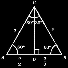 Oppgåve 1 (6 poeng) I ein likesida trekant er alle sidene like lange og alle vinklane 60. Høgda på ei av sidene halverer denne sida.
