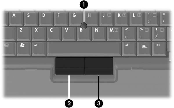 Pekeenheter Pekepinne (kun på enkelte modeller) Komponent Beskrivelse 1 Pekepinne Flytter pekeren og merker eller aktiverer elementene på skjermen.