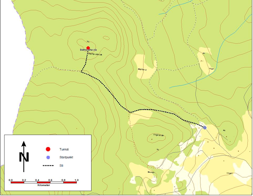 9. Brøthøvdhøvda (744 moh) Ta av FV 51 mot Volbu, følg Volbusvegen 1,6 km, ta av til høgre på Nyhagevegen og kjør ca.