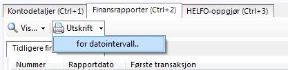 Du får da anledning til å angi et datointervall som du ønsker rapport for.