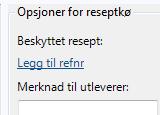 7.5.12. Sperret resept Sperret eller låst resept er en mulighet i e-resept til å kunne skrive en resept som ikke automatisk er synlig i RF ved søk på personnummer eller navn.