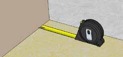 6 MONTERING 1. Start med å måle opp gulvarealet. Eksisterende gulv må være avrettet (NS 3420) og rent for smuss og ujevnheter.