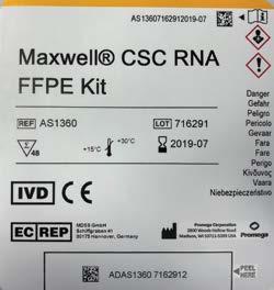 6. Instrumentkjøring Maxwell CSC RNA FFPE-metoden kan lastes ned fra Promega-nettstedet: www.promega.com/resources/ tools/maxwellcscmethod.
