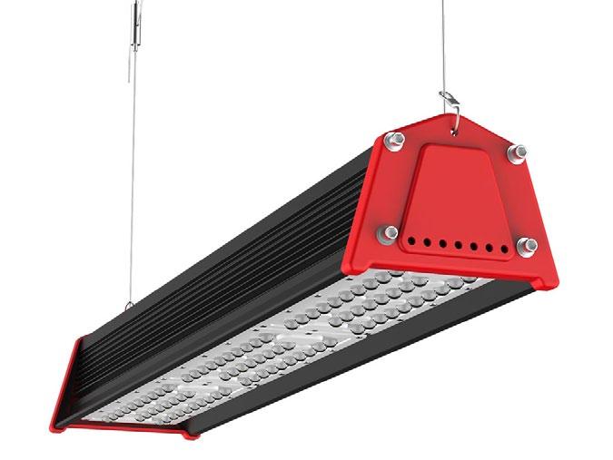 FRIGG LINEÆR HIGHBAY 30W-200W Flott og robust LED armatur med gode lysegenskaper og lang levetid. Armaturen er vann- og støvvtett (IP65) samt slagsfast (IK10).