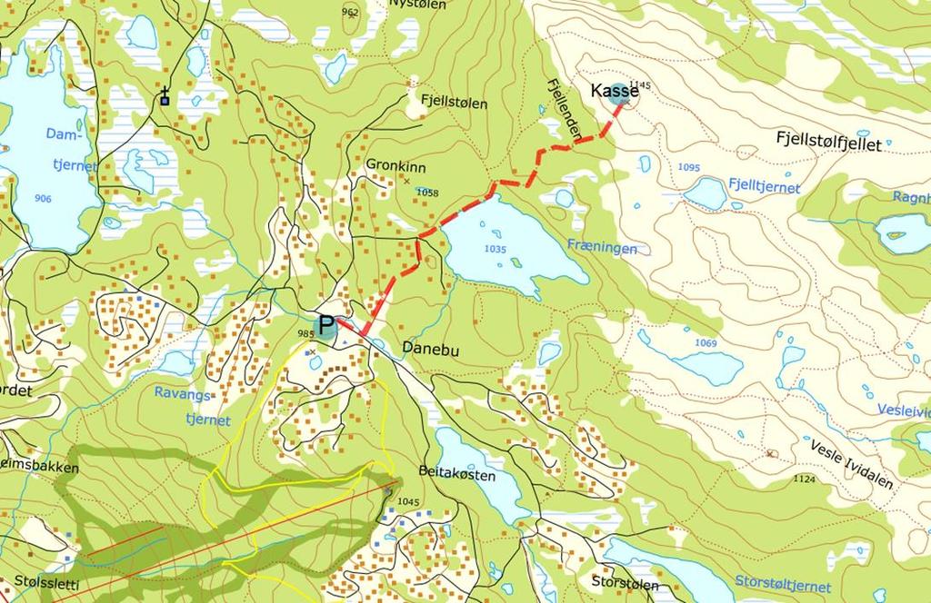 4 Fjellenden (1145 moh) Kjørebeskrivelse: Fra E16 ved Aurdal sentrum, følg skilt opp til Danebu bomveg den siste strekningen (20 kr).