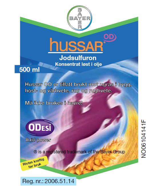 Hussar (jodsulfuron) har siden 2004 vært et viktig ugrasmiddel i norsk frøavl Off-label