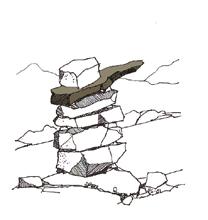 MERKING, VARDING OG SKILTING Vardetyper Trepunktsvarder bygges av heller eller flate steiner som legges oppå hverandre slik at de hviler på underlaget i tre punkter, som regel tre mindre steiner.