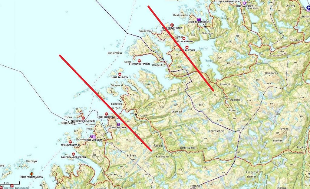 muligheten for utsett på to lokaliteter ved dette vedtaket. Dette har fått store konsekvenser for driften i selskapet. Fig. 2. Bildet illustrerer hvor Bjørøya ikke får drive.