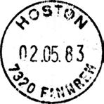 Postkontor C fra 01.01.1977. 7334 HOSTON postkontor C ble lagt ned 01.05.1983.