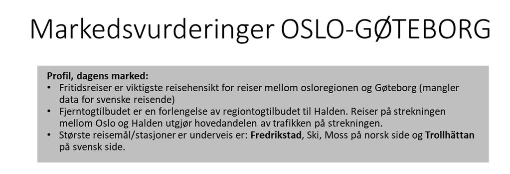 Oslo Gøteborg 5 Oslo Gøteborg Figur 5 1