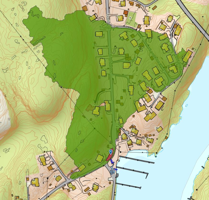 Forslag til forbedring ved fremtidig situasjon, Overvann Vegprofil 0-270 Fra profil 40-140 vil det trolig bli ensidig fall mot fjellskjæring/støttemur. Ved profil 40 vil det bli et lavbrekk.