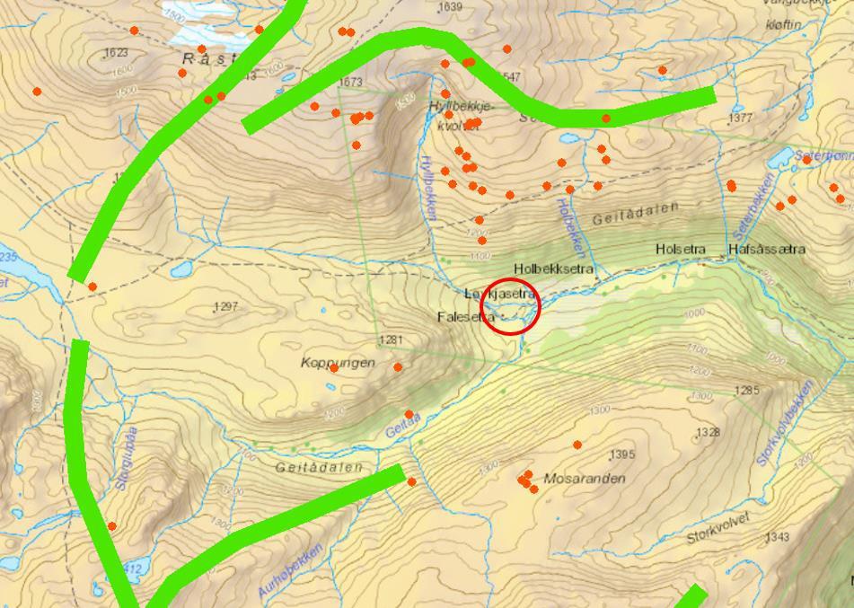 Området omfattes av regional plan for Dovrefjellområdet. Geitådalen er en del av Åmotan- Grøvudalen landskapsvernområde hvor ivaretakelse av et viktig leveområde for villrein er et av verneformålene.