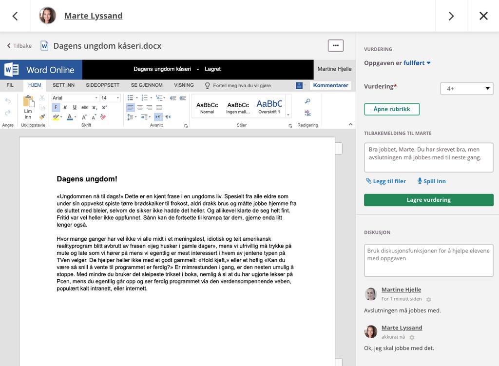 Skriv så dine kommentarer i Diskusjonsboksen.