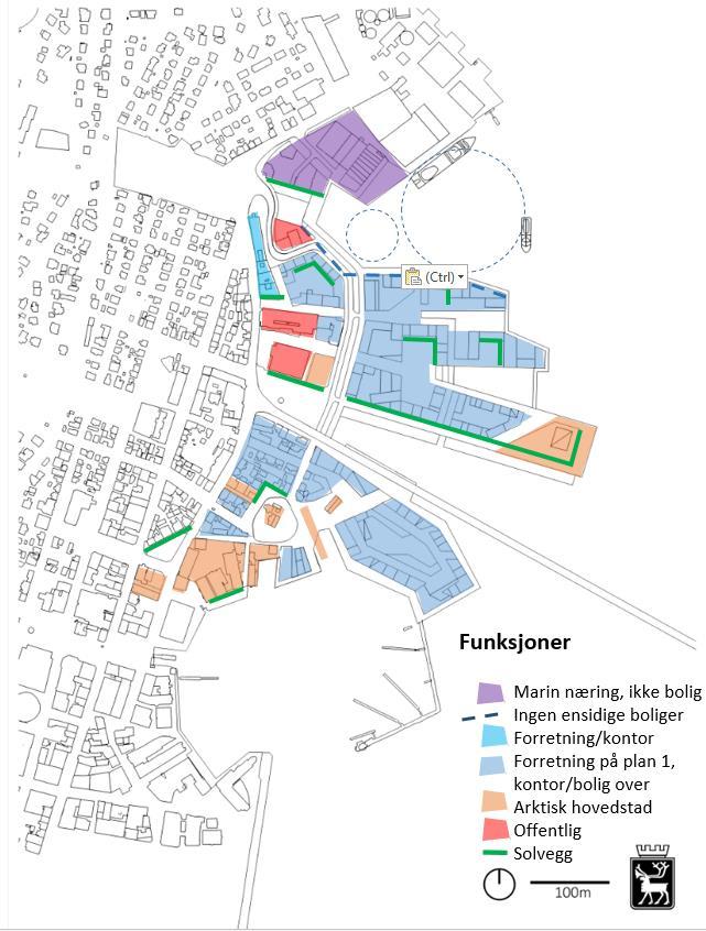 flerfunksjonelle byen med forretning, kontor, boliger og nye boformer Skansenområdet: