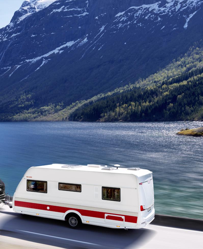 KABE 2020: DET KOMPLETTE RULLENDE BOSTEDET KABE har fem ulike campingvognserier som alle har sine spesifikke fordeler. Modellene er tatt fram for å passe ulike brukeres krav og ønskemål.
