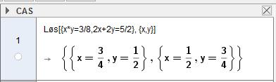 Oppgave 4 Vi setter lengden i rektanglet lik x og bredden lik y.