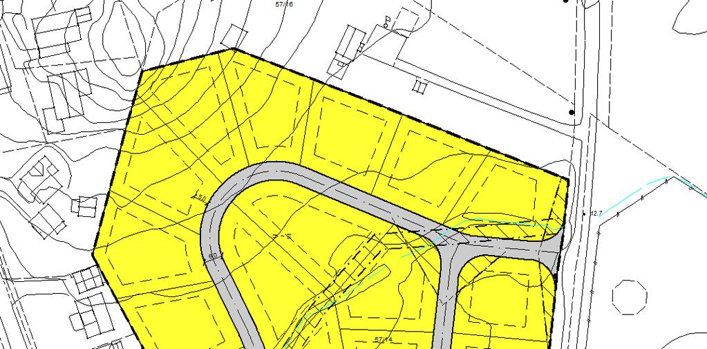 Figur 4 Forslag til ny reguleringsplan Figur 4 viser forslag til ny reguleringsplan der lekeplassen er endret til en boligtomt. Teknisk infrastruktur er utbygd i feltet.