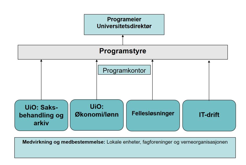 5 Programmet er har to prosjekter som arbeider med mottak av nasjonale prosjektene økonomi og lønn, og saksbehandling og arkiv. Som påpekt vil disse tas i bruk fra 2021 og 2022.