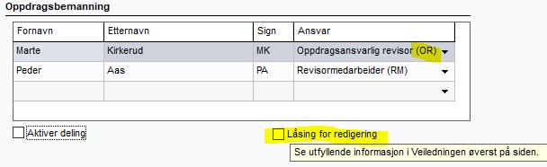 Teamets medlemmer hentes fra oppdragsdetaljer i basisopplysninger. Budsjettet kan være til hjelp for medarbeidere til å følge opp sitt tidsforbruk på en enkel måte.