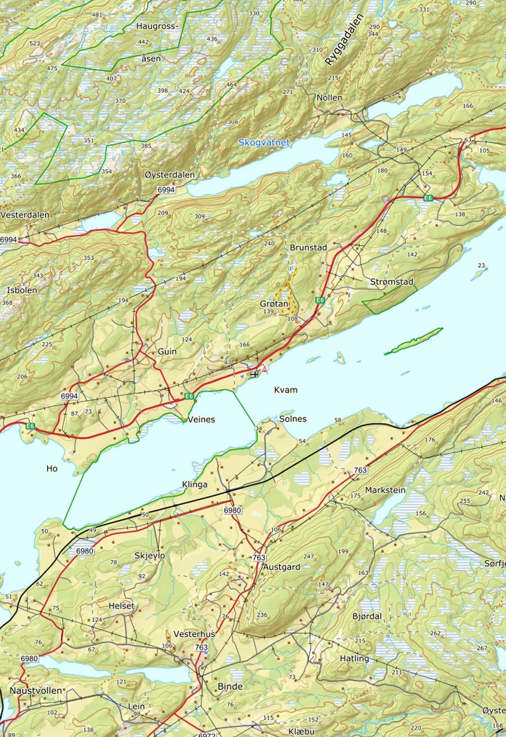 Vd1460A Kvam - Grøtan Oversiktskart Bilag 2
