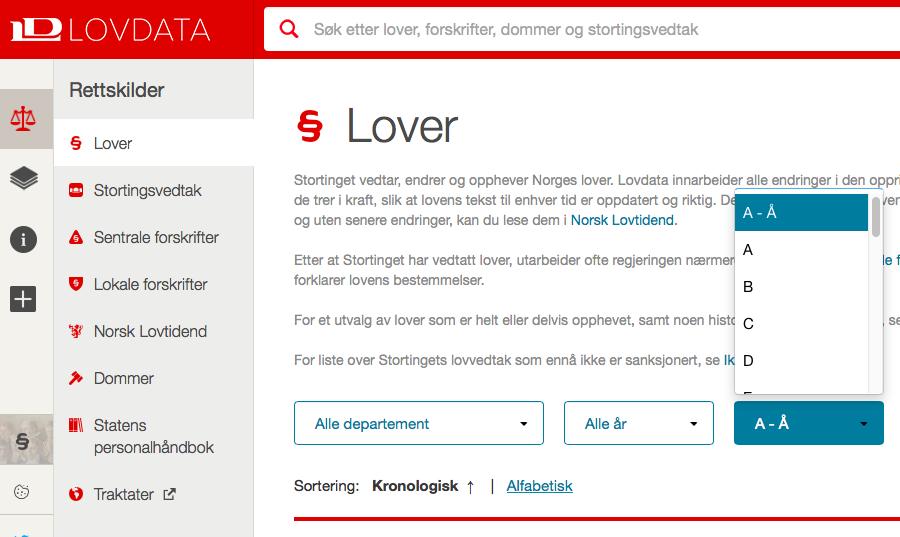Finne frem? Norges lover og forskrifter er samlet på www.lovdata.no Du kan søke etter lover eller forskrifter i dette søkefeltet.
