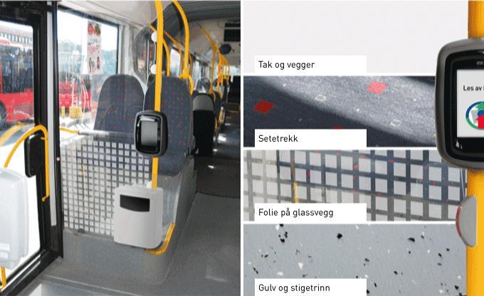 Figur 31: Illustrasjon av mulig interiør i grønne busser. Figur 32: Illustrasjon av mulig interiør i røde busser. 85.