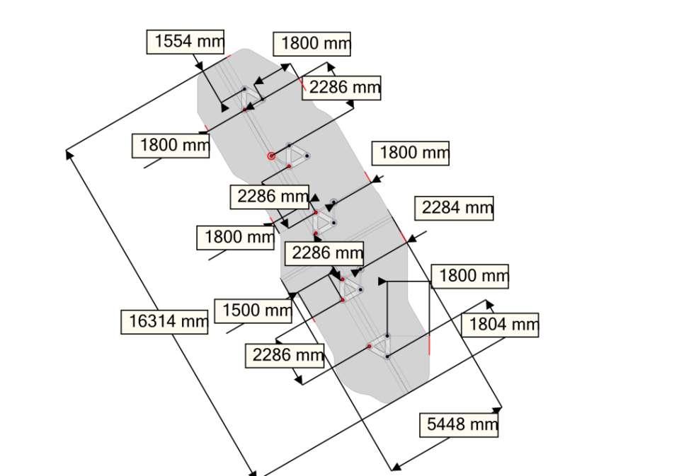 Plassering av forankringer / Ground plan / Placering av förankringar N UK S