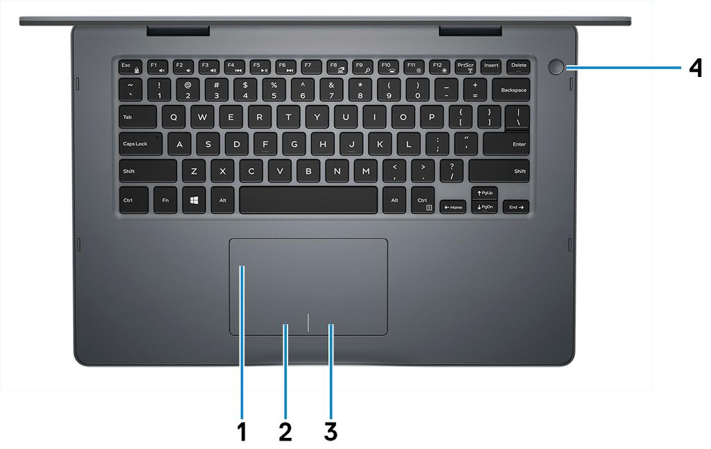 4 USB 3.1 Gen 1-port Koble til eksterne enheter som eksterne lagringsenheter og skrivere. Gir dataoverføringshastigheter på opptil 5 Gb/s. 5 USB 3.