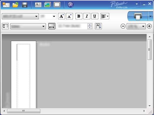 4 Slik bruker du P-touch Editor Lite (bare Windows) 4 Med P-touch Editor Lite kan du raskt opprette forskjellige enkle etikettoppsett, uten å installere drivere eller programvare. a Slå på skriveren.