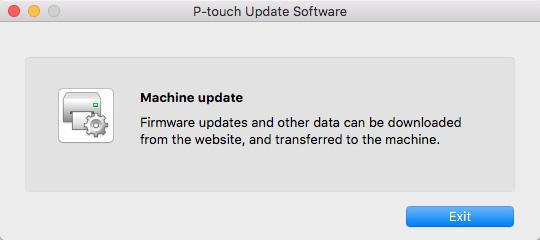 Slik oppdaterer du P-touch-programvaren c Klikk på Machine update (Maskinoppdatering)-ikonet. d Velg Printer (Skriver), kontroller at The machine is connected correctly. (Maskinen er riktig tilkoblet.