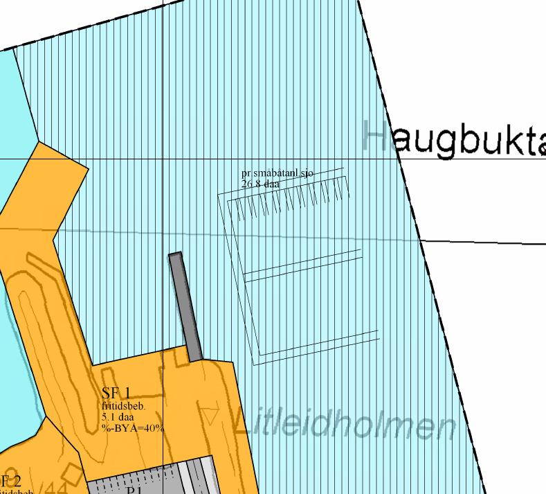 2) Plangrenser er forskjøvet mot øst slik at planen også