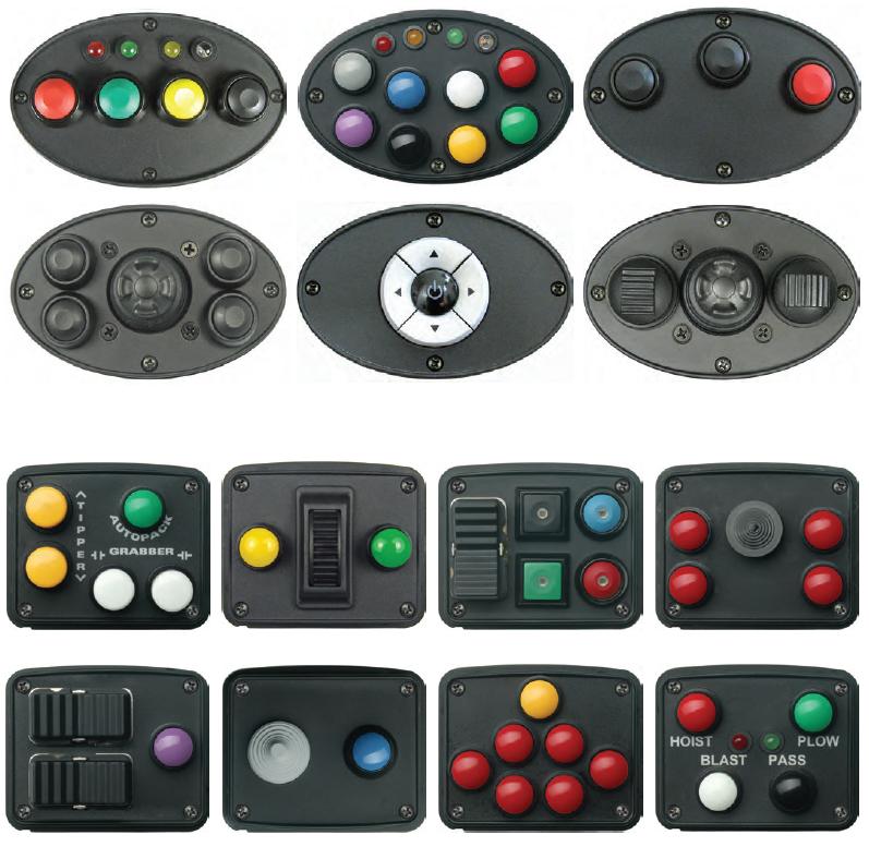 Configuration Examples Oval Faceplate Configuration Examples Square Faceplate Technical Data Pushbuttons Max.