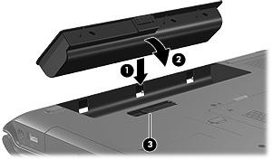 Sette inn eller ta ut batteriet FORSIKTIG Du kan miste data når du bytter et batteri som er den eneste strømkilden.