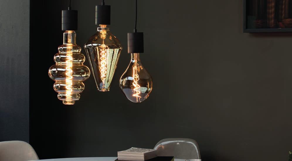 XXL Gold Store dimbare LED lyskilder i spesielle former. Disse lampene er svært dekorative, og fremstår mer som designlamper enn lyskilder. De skaper en helt spesiell atmosfære i interiøret.