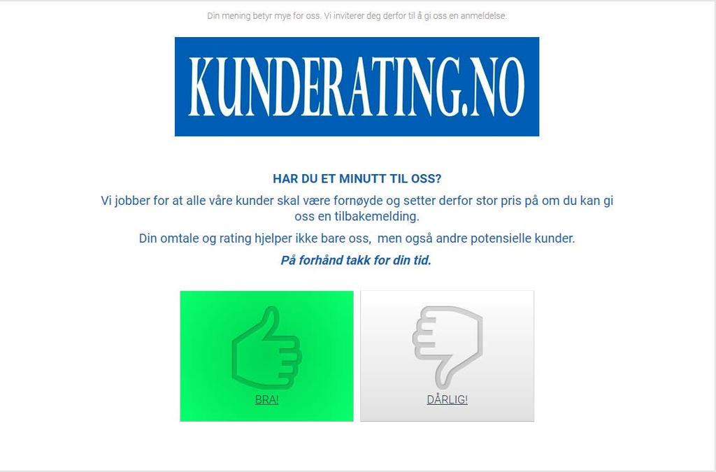 Side 4 Landingsside for rating Som kunde hos oss får du en personlig landingsside.