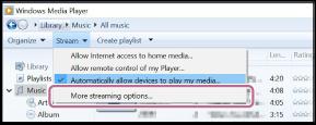 Koble til Wi-Fi for å lytte til musikk fra datamaskinen (betjene Windows Media Player gjennom Sony Music Center) Du kan kontrollere musikk som er lagret på en datamaskin (Windows 8.
