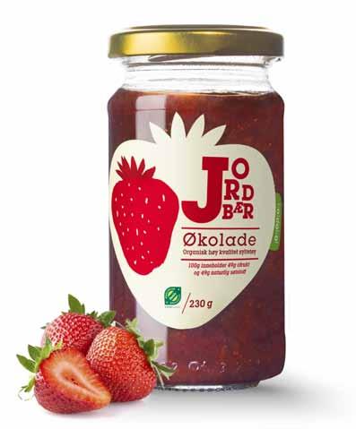 Jordbær-økolade Organisk høykvalitets syltetøy Aprikos-økolade Organisk høykvalitets