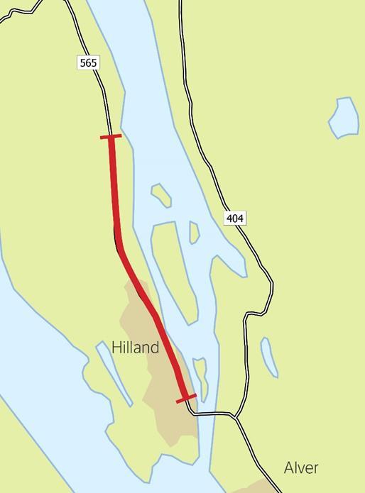 Nordhordlandspakken Prosjekt nr. 19: Fv. 565 Hilland - grense Radøy/Lindås Kostnad i NHP: 52 mill.