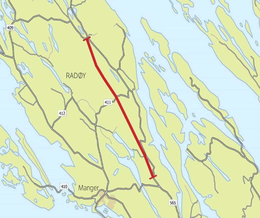 1. Fv. 565 Marås - Soltveit Kostnadoverlag i Prop: 386 mill. kr (2019) Total Radøy kommune i Prop: 466 mill. kr (2019) «Disp» behandles i Radøy kommune, 10.