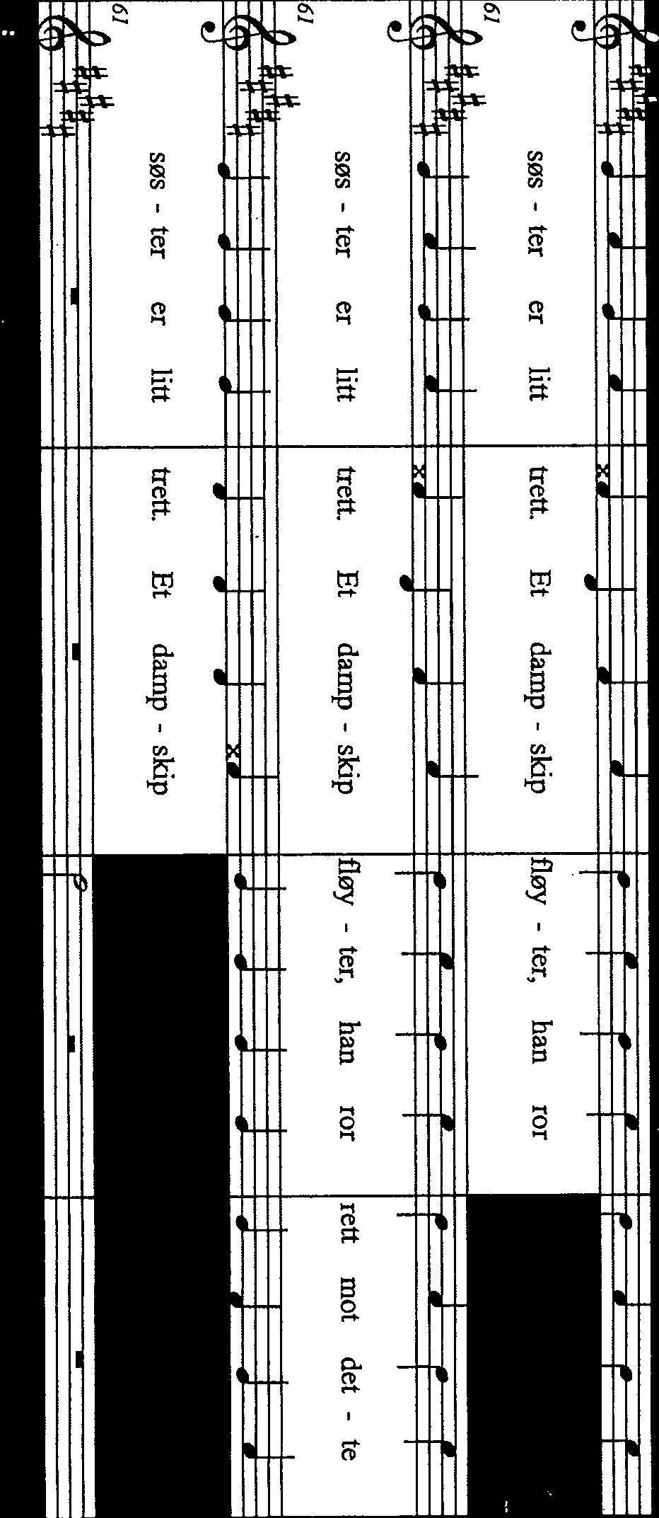 l.sopm te skip skip ve, te, set 8 Sommematt ved fjoden B E/B B Cm/B B Gm fl 5 y j. 4. Nok en natt e o ve, ly kom me bâtt. Mm 2.