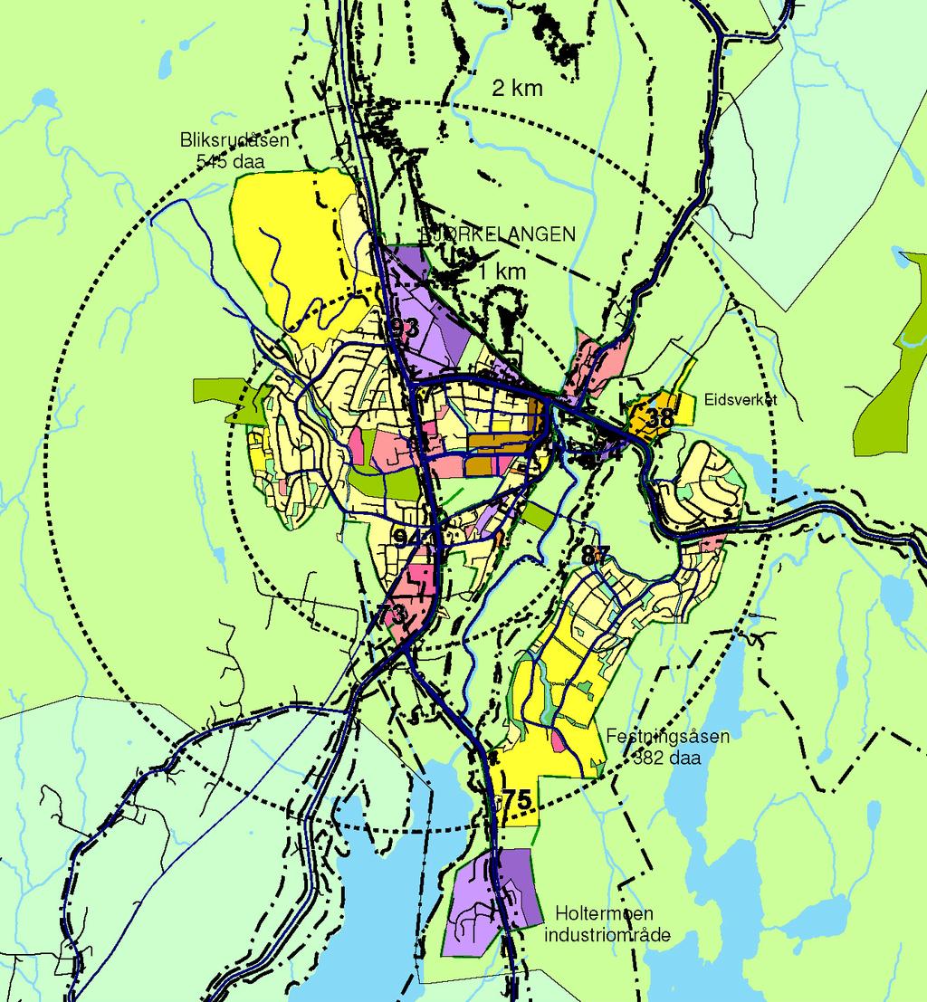 Figur 4 Illustrasjon fra høringsutkast av ny kommuneplan.