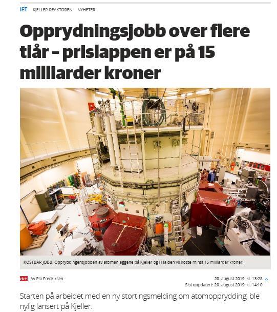 11 Vi rydder for å bygge ny fremtid på Kjeller sammen med NND Nasjonal atomvirksomhet skal bygges ned etter 70 år.