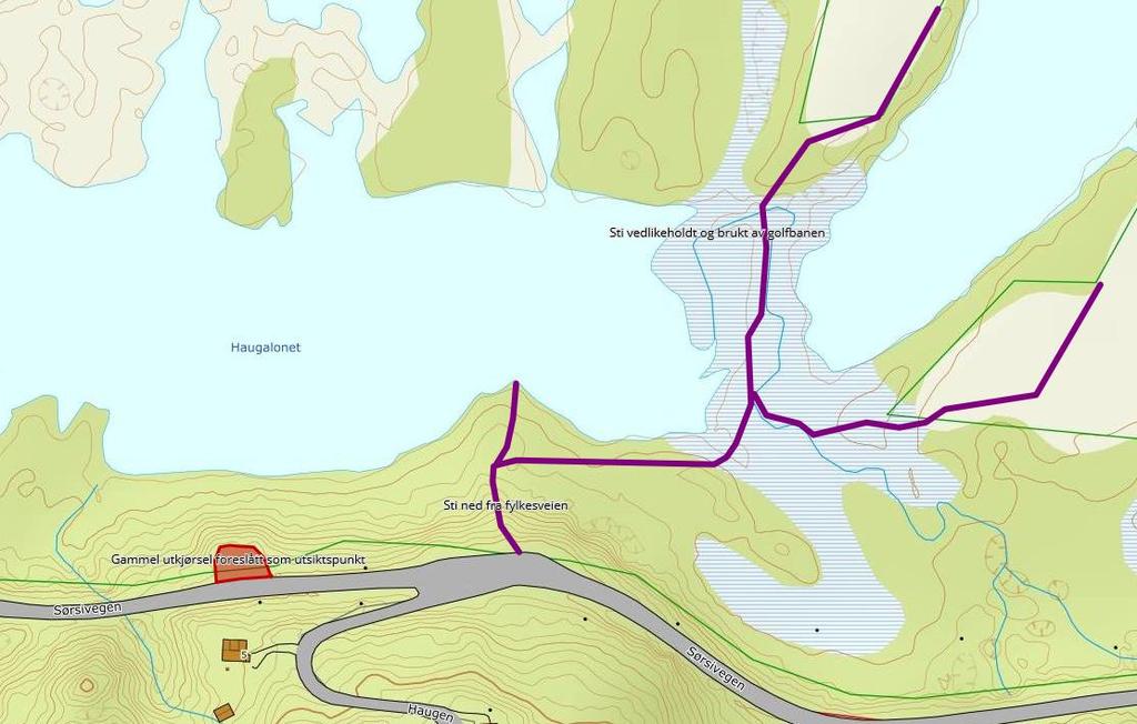 Golfspilleres familie Dersom det er med familiemedlemmer som ikke deltar i spillet, vil sitteplassen ved Haugalonet være et fint sted å vente/være. Her er man inne i reservatet og har naturen tett på.