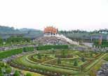 Intricately sculpted knot gardens create a world of beauty at the Nong Nooch
